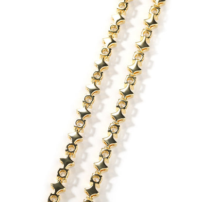 Star zircon tennis chain necklace