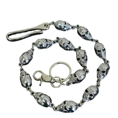 Punk metal big ghost head hip-hop pants chain