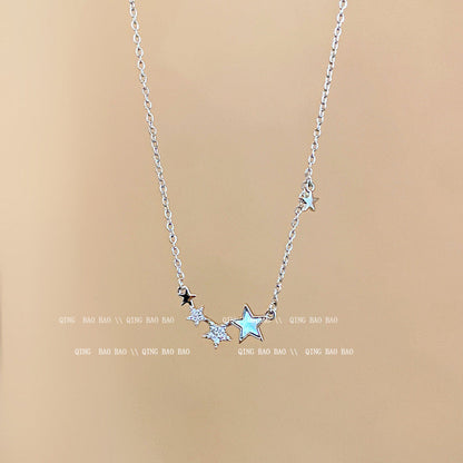 Titanium steel pearl clavicle necklace