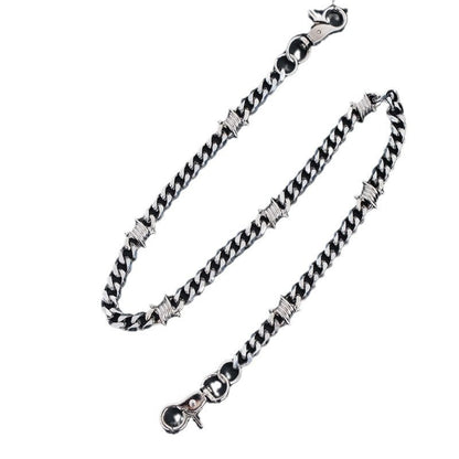 Stainless steel thorn titanium steel Cuban chain trouser chain