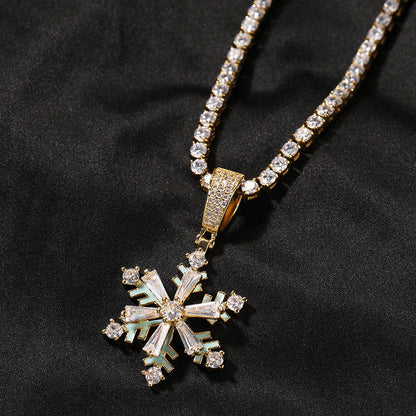 Winter rotating snowflake luminous oil drop pendant