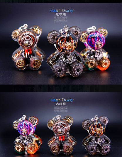Creative Cyberpunk Duffy Bear Couple Necklace Sweatshirt Pendant