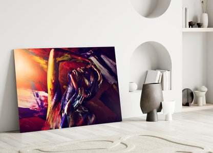 Woman Portrait 4 Glass Wall Art