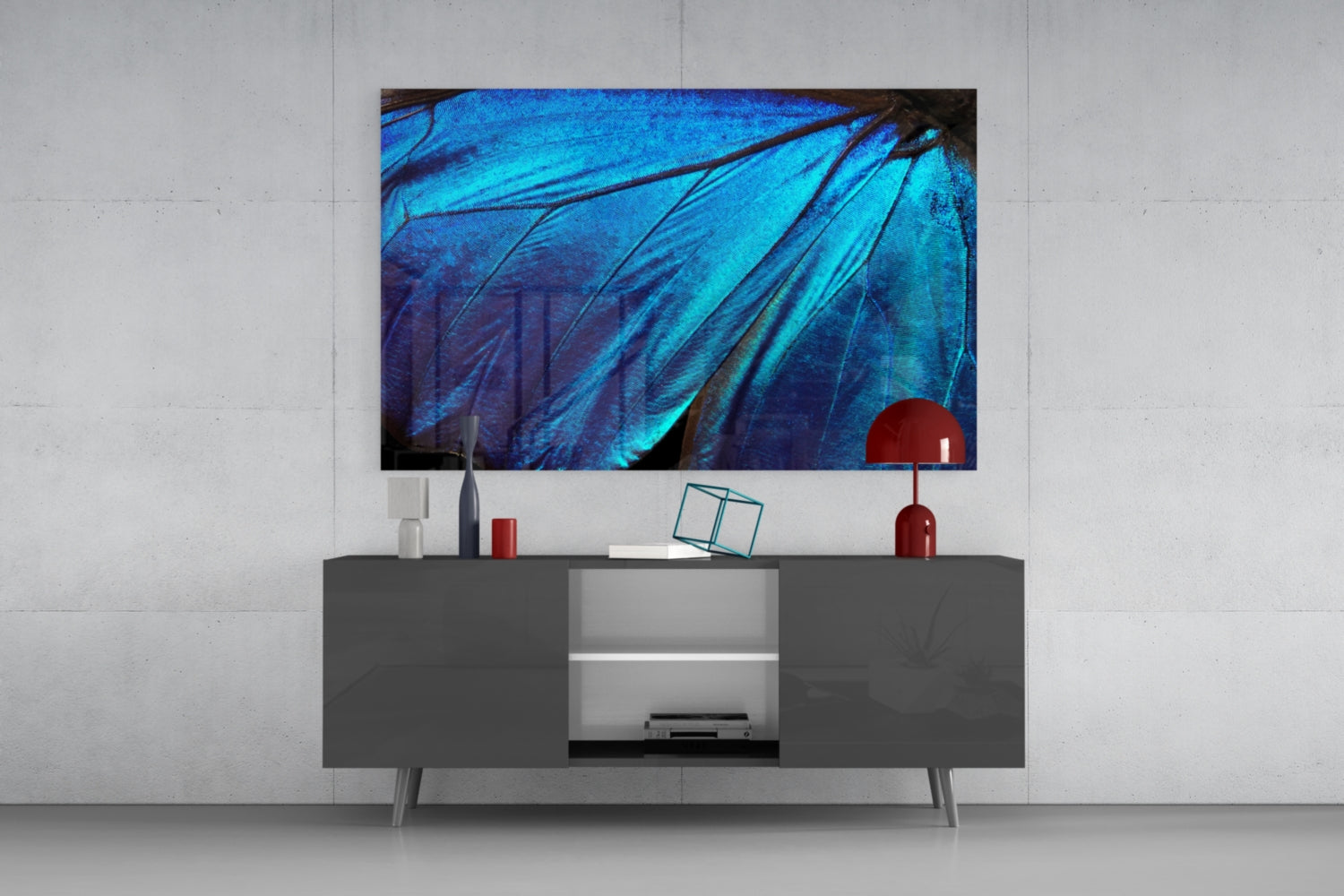 Butterfly Wing Glass Wall Art