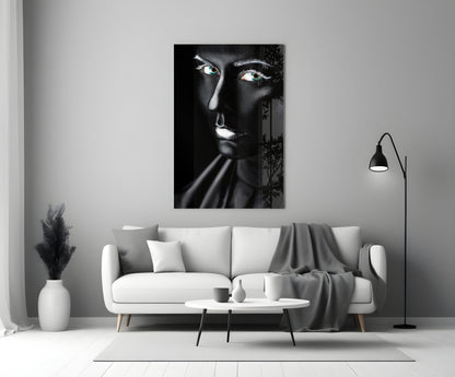 Female Portrait 11 Glass Wall Art