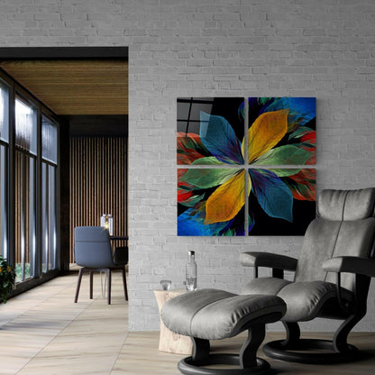 Fortune Flower Quadro Glass Wall Art