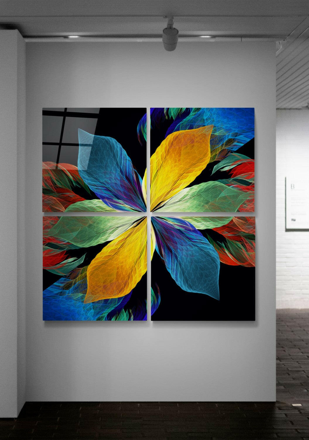 Fortune Flower Quadro Glass Wall Art