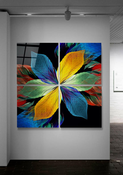Fortune Flower Quadro Glass Wall Art