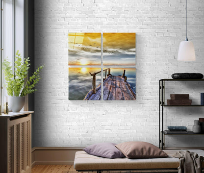 Sunset Quadro Glass Wall Art
