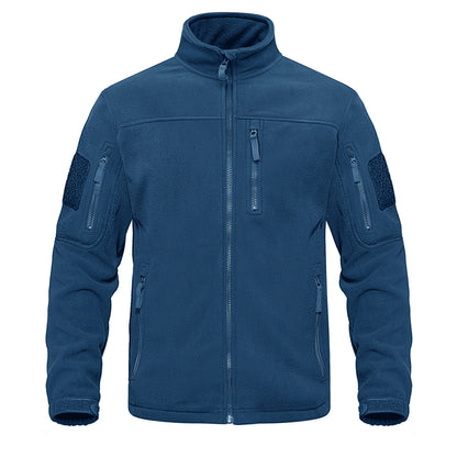 Full Zip Up Tactical Army Fleece Jacket Military Thermal Warm Outwear Windbreaker