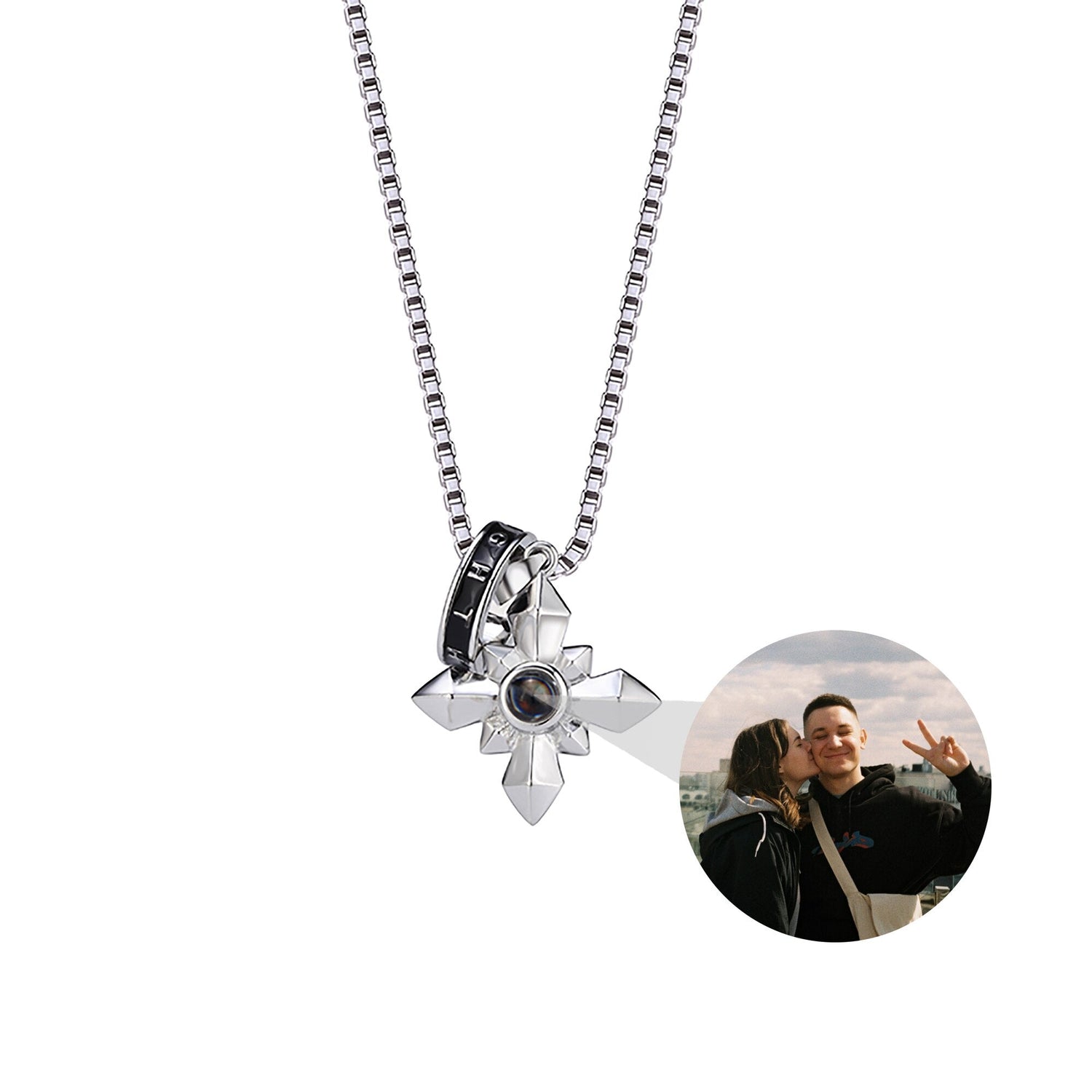 Customized photo ringProjection Necklace  Pendant Jewelry For Lover Girlfriend