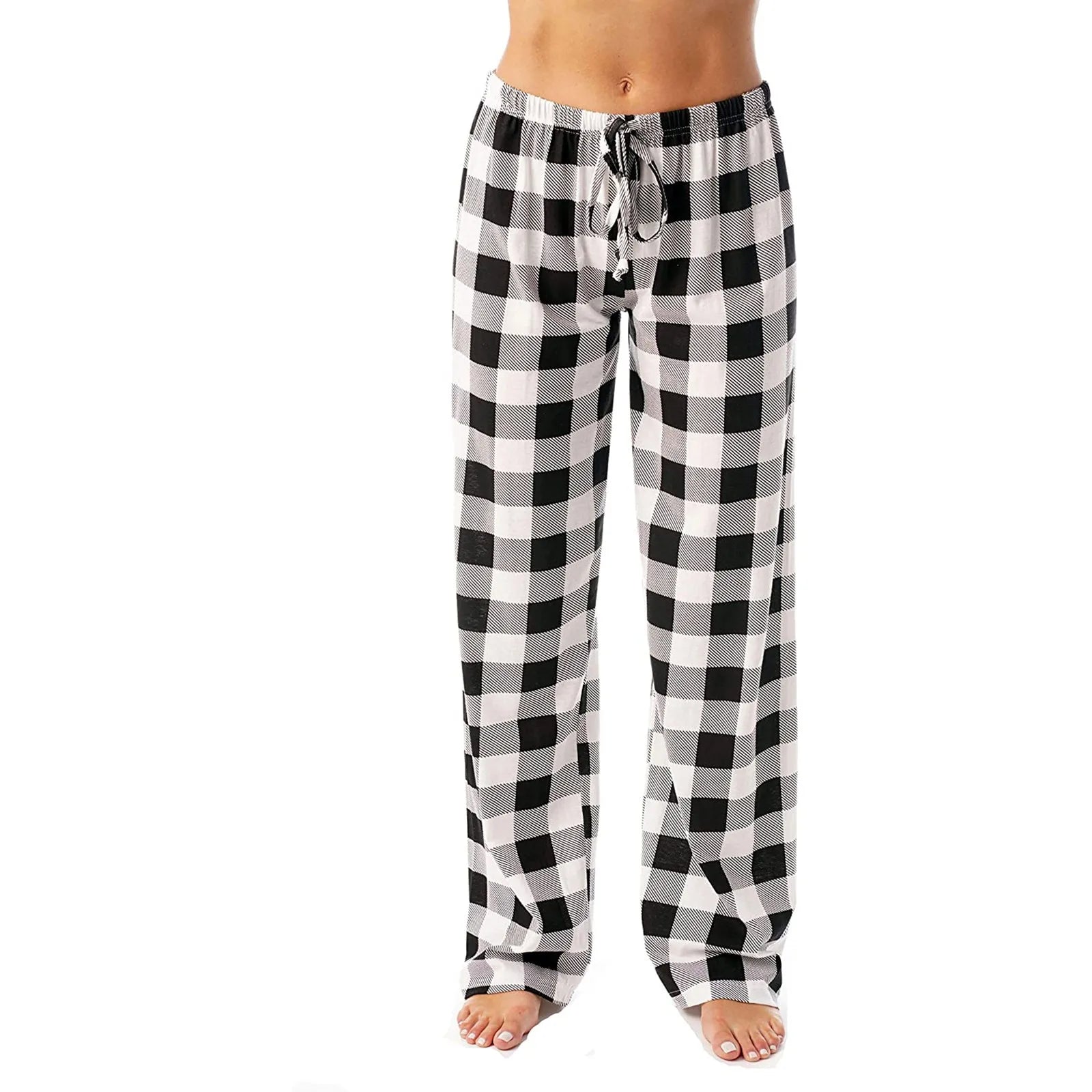 Women Christmas Pajama pants Autumn Winter Plaid Printed Pants