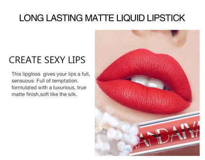 Liquid Lipstick Set Ultra Matte Velvet Waterproof Long Lasting Lip Glosses Nude Makeup Cosmetic Kit