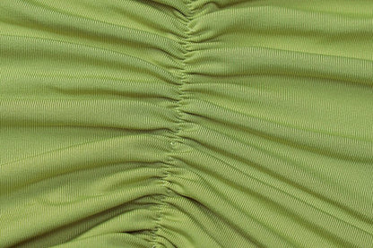Halter Bandage Sleeveless Backless Shirring Draped Maxi Dress Sexy Streetwear