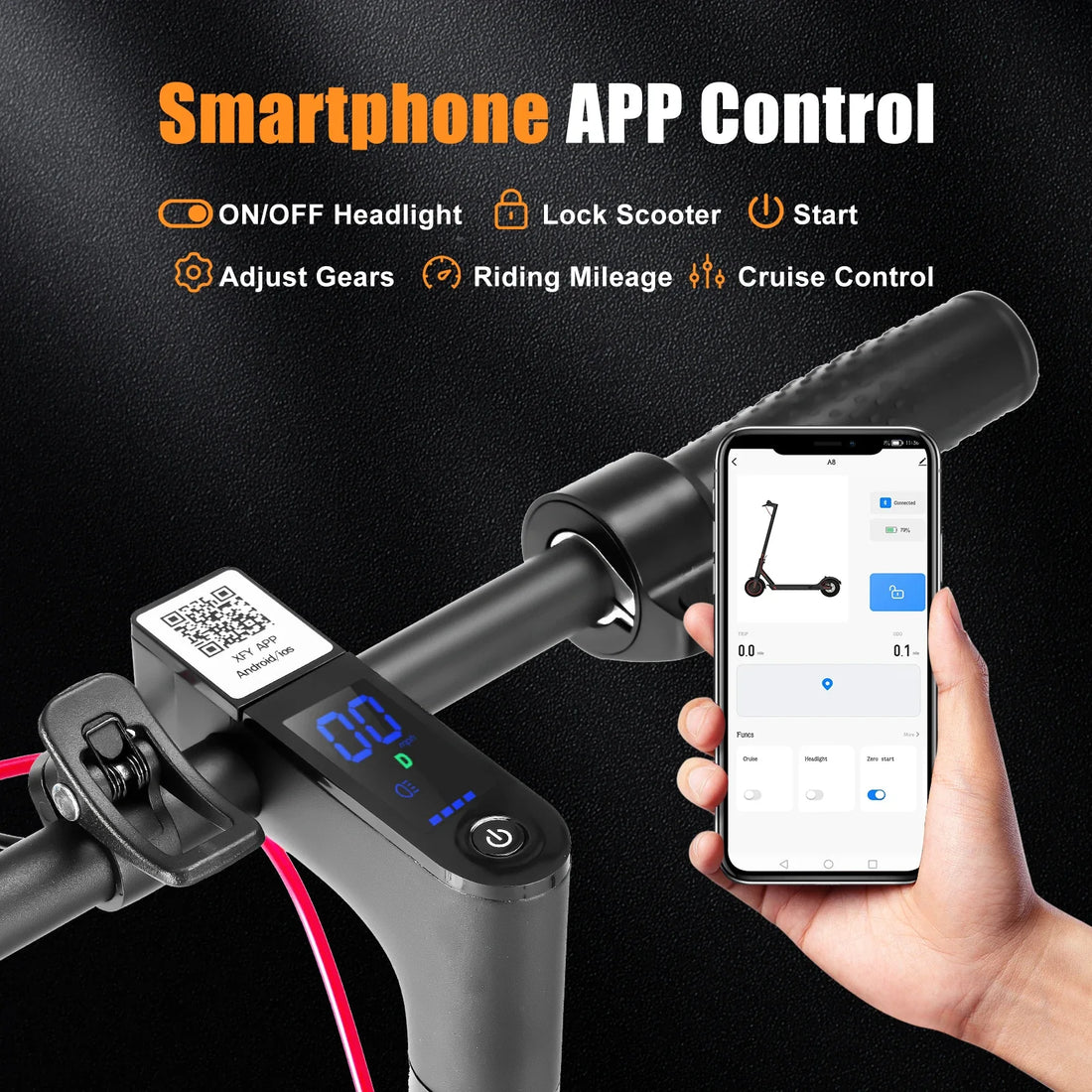 Electric Scooter 350W E Scooter Shock-absorbing ‎8.5 Inches Folding waterproof Commuting Electric Scooters