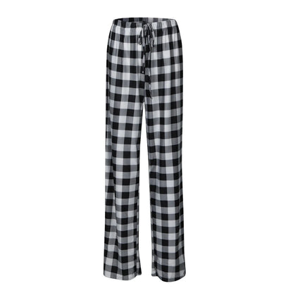 Women Christmas Pajama pants Autumn Winter Plaid Printed Pants
