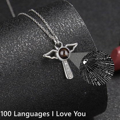 Angels Photo Custom Projection Necklace For Women Personalized Pendant Jewelry