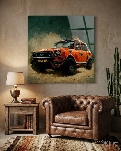 Racer Glass Wall Art  || Designer Collection