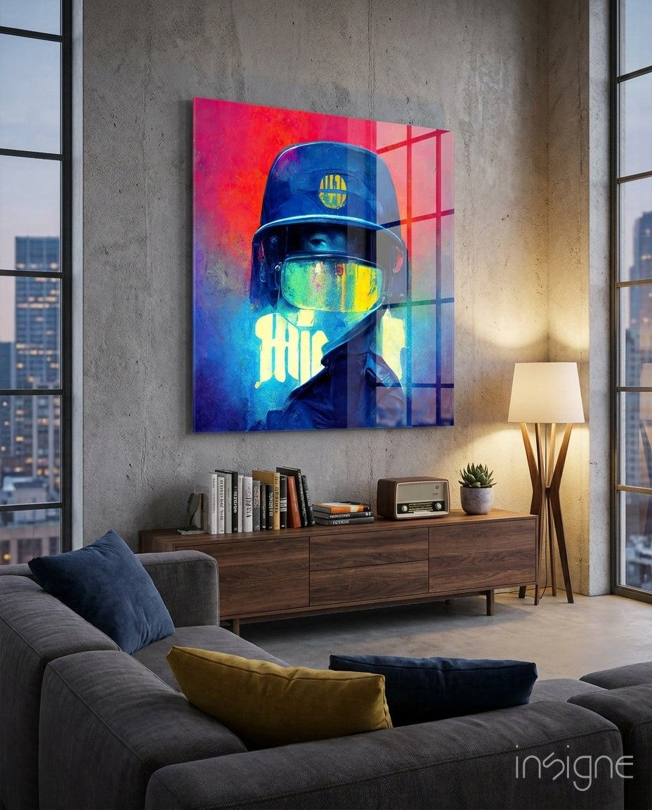 The Guardian Glass Wall Art  || Designer Collection