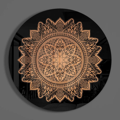 Flower Pattern Glass Wall Art