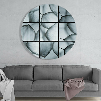 Dandelion Seed Macro Gray Glass Wall Art