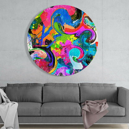 The Cycle of Colors Glass Wall Art