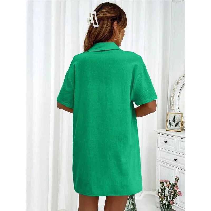 Solid Color Casual Loose Short Pants Sets For Women
