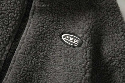 Hip Hop Winter Fleece Fluffy Jacket Streetwear