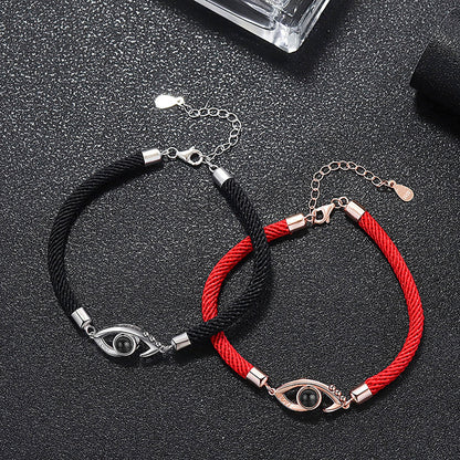 Customizable Photo EyesCircle Projection Bracelets Personalized  Couple Memorial Jewelr