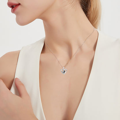 Love projection necklace with customizable photos Pendant Necklace
