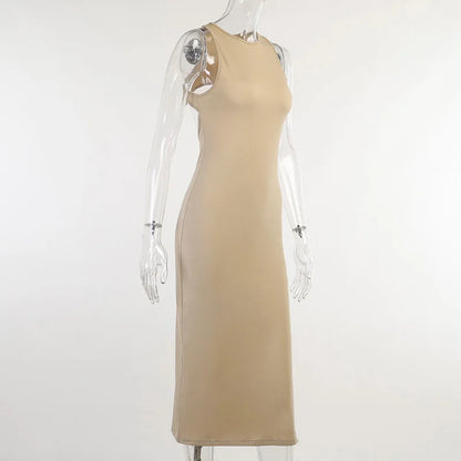 Y2K solid Sexy slit Club Party Night Wrap Bodycon Dress
