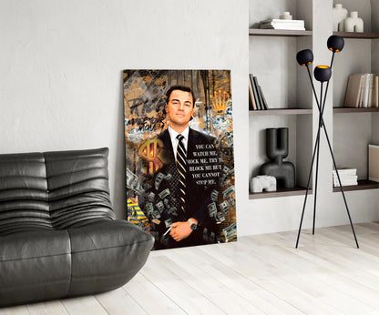 Wolf in a Suit Glass Wall Art || Designer Collection