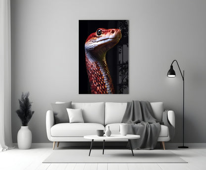 Eyes of the Fiery Serpent Glass Wall Art || Designer Collection