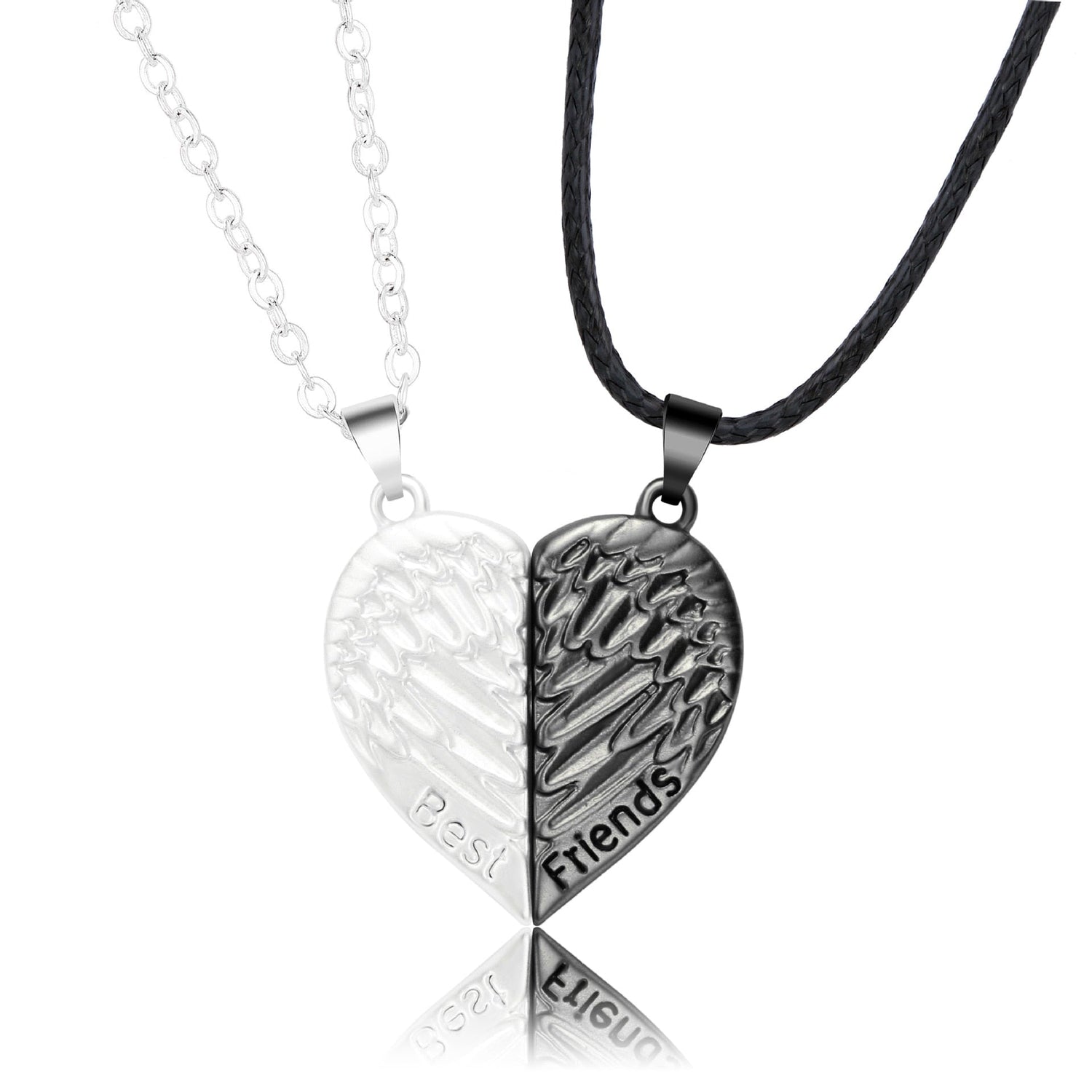 2Pcs Magnetic Heart Couple Necklace For Women Valentine&