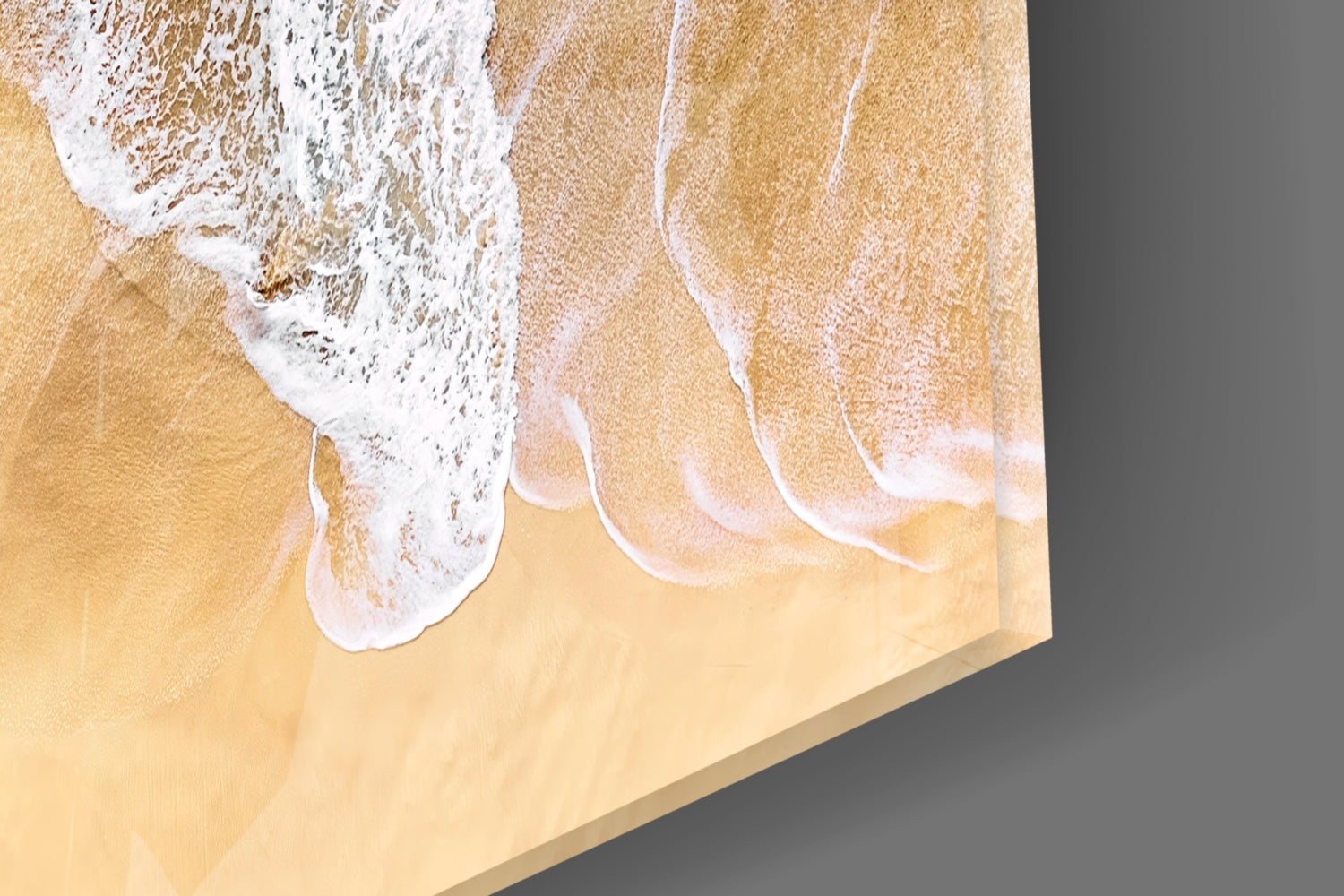 Ocean Waves Crashing Glass Wall Art