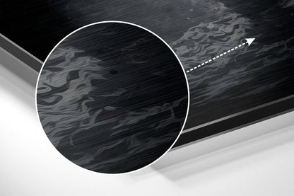 Golden Glow Moonwalk Astronaut Brushed Aluminum Dibond Wall Art