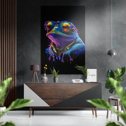 Frog Brushed Aluminum Dibond Wall Art