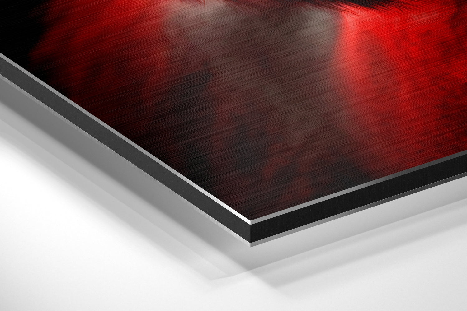 Crimson Red Gorilla in Sunglasses Brushed Aluminum Dibond Wall Art