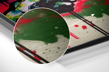 Gun and Roses Brushed Aluminum Dibond Wall Art