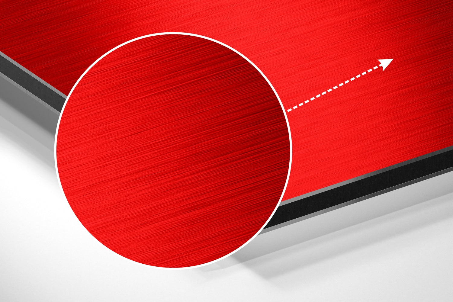 Red Panel White Text Keep It Simple Brushed Aluminum Dibond Wall Art
