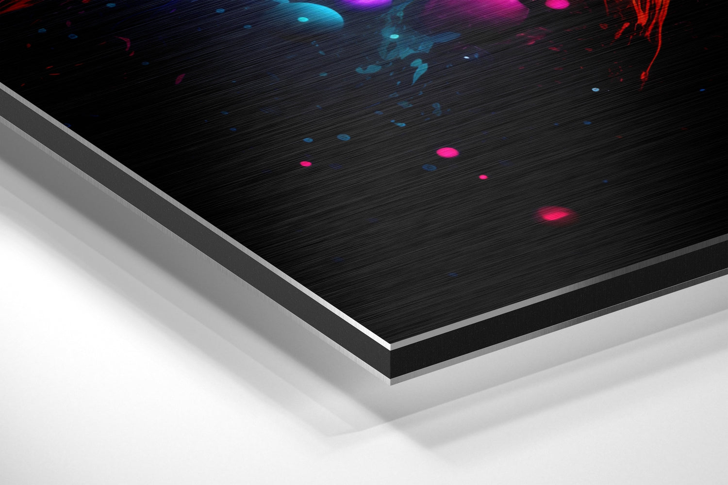 Swirling Vortex Color Splash Brushed Aluminum Dibond Wall Art
