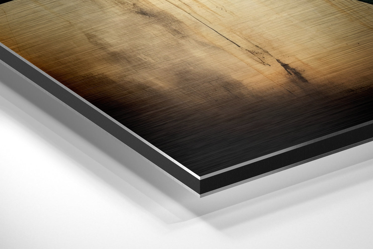 Overlapping Triangles Sun and Moon Brushed Aluminum Dibond Wall Art