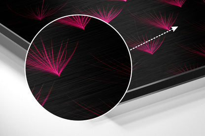 Hot Pink Layered Lotus Mandala Brushed Aluminum Dibond Wall Art