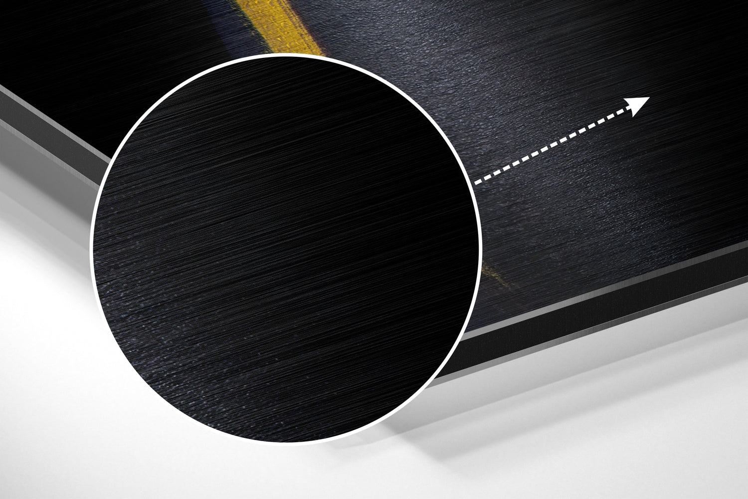 Yellow Stance Brushed Aluminium Dibond Wall Art