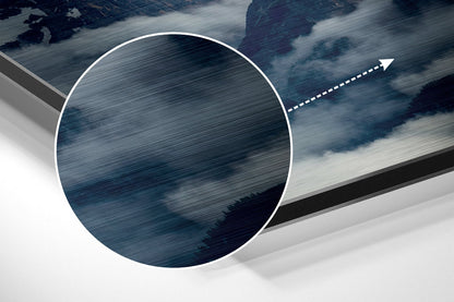 Mountain View Brushed Aluminium Dibond Wall Art