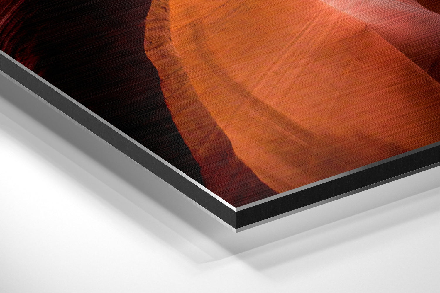 Orange Slot Canyon Sky View Brushed Aluminium Dibond Wall Art