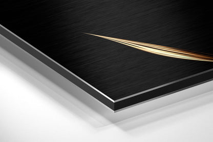 Golden Flower Brushed Aluminium Dibond Wall Art