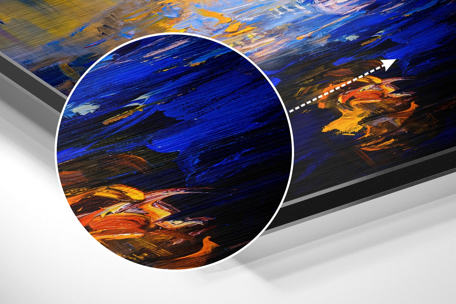 Painted Sunset Brushed Aluminium Dibond Wall Art