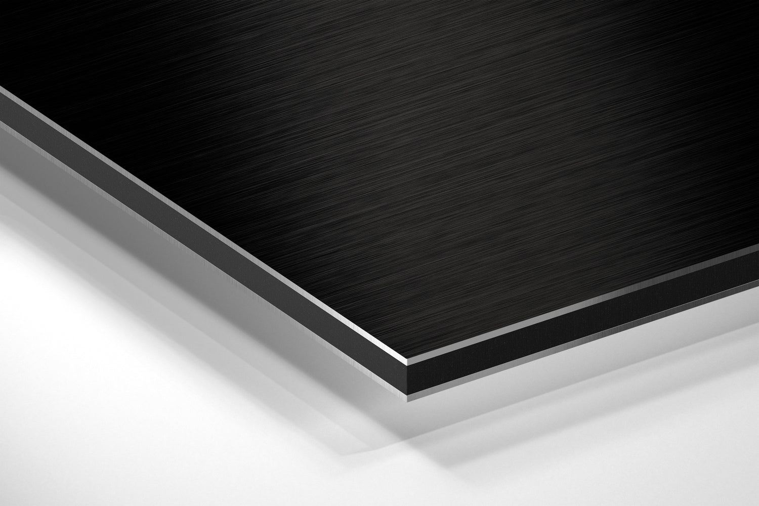 Orange Swirling Smoke On Black Brushed Aluminium Dibond Wall Art