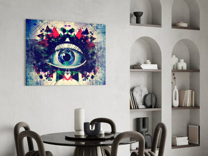 Kaleidoscope Triangle Cosmic Eye Glass Wall Art
